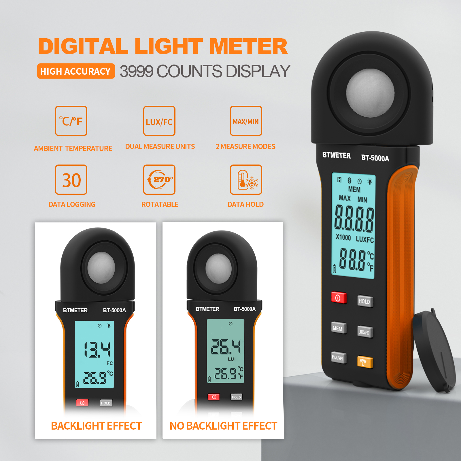 Photography Using Lighting - 5000A Digital Light Meter 0-400000 Lux