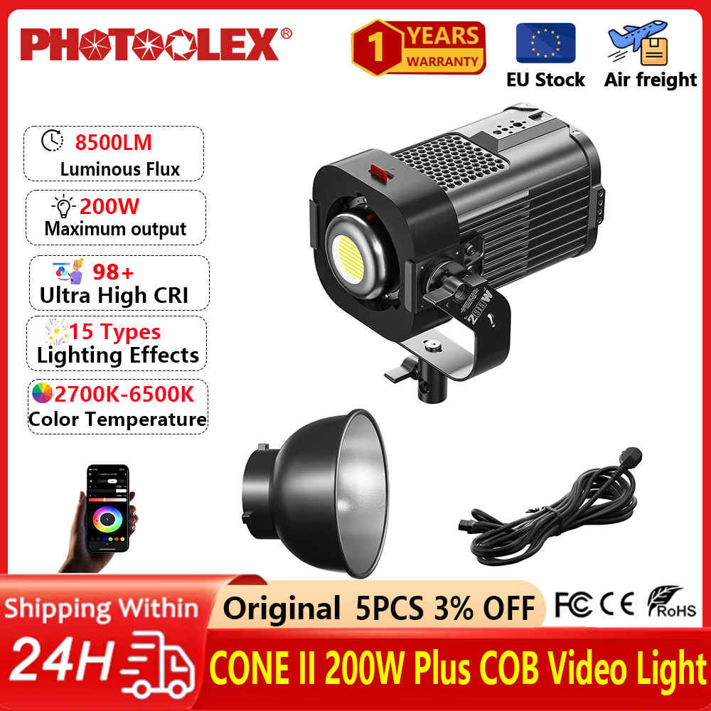 Photography Types Of Lighting - ﻿ PHOTOOLEX 200W V-Mount Video Light