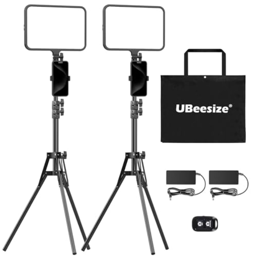 Photography Lighting Studio - 2 Pack LED Video Light Kit,