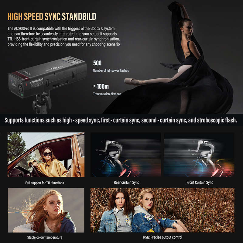 Godox AD200ProII  TTL 2.4G Wir - Photography Lighting Kit Godox recension och pris