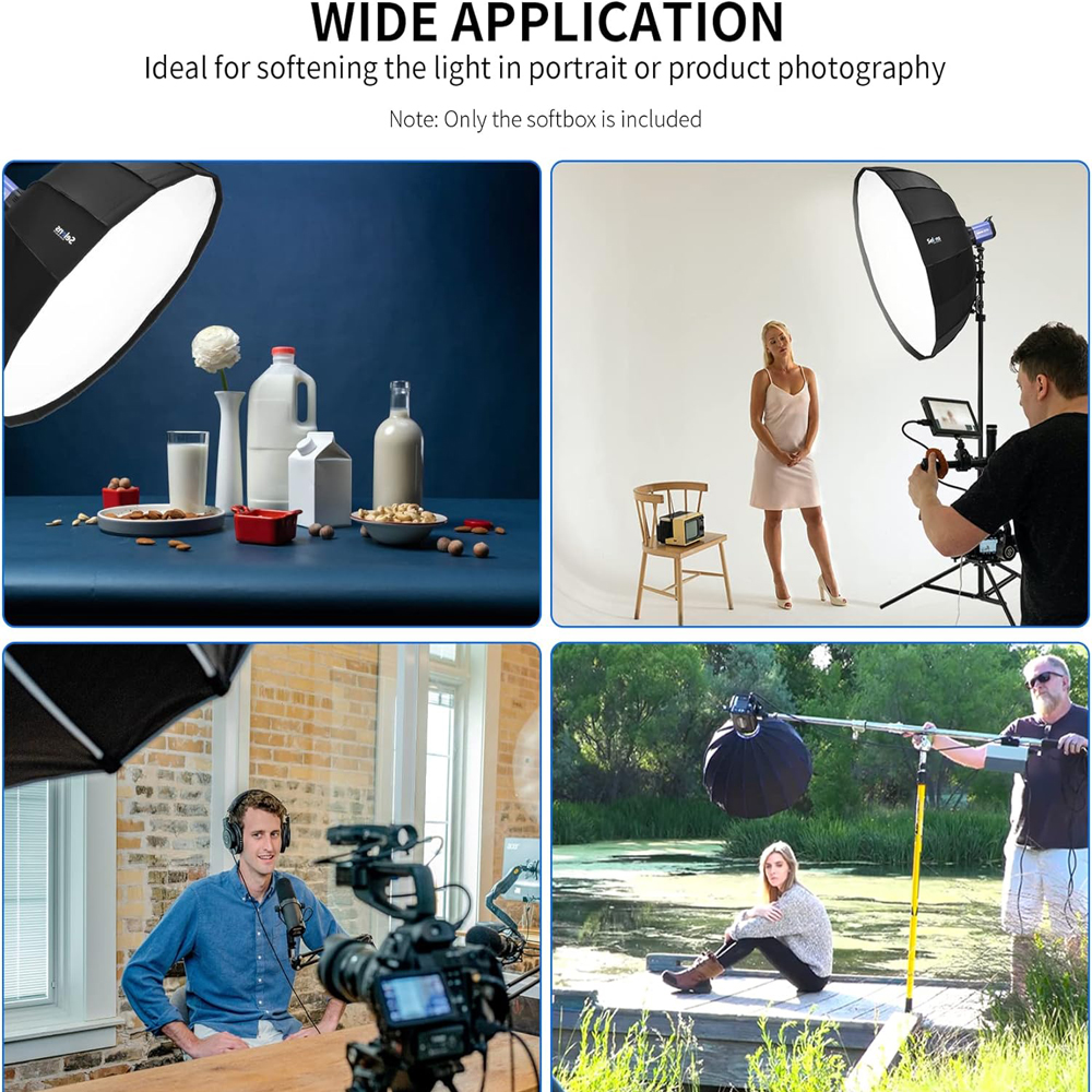 Selens Quick-Setup Parabolic S - Photography Studio Lighting Set Up recension och pris