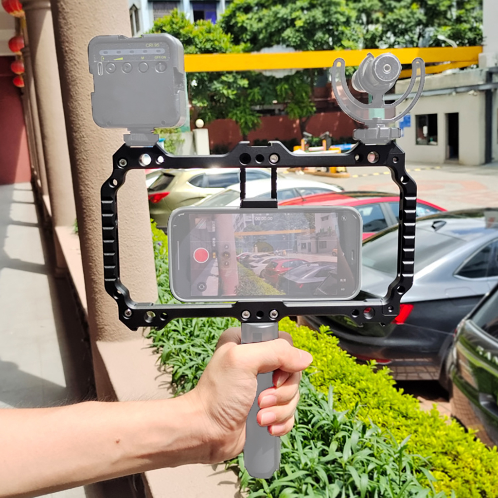 Universal Metal Phone Cage Rig - Photography Lighting Rig recension och pris