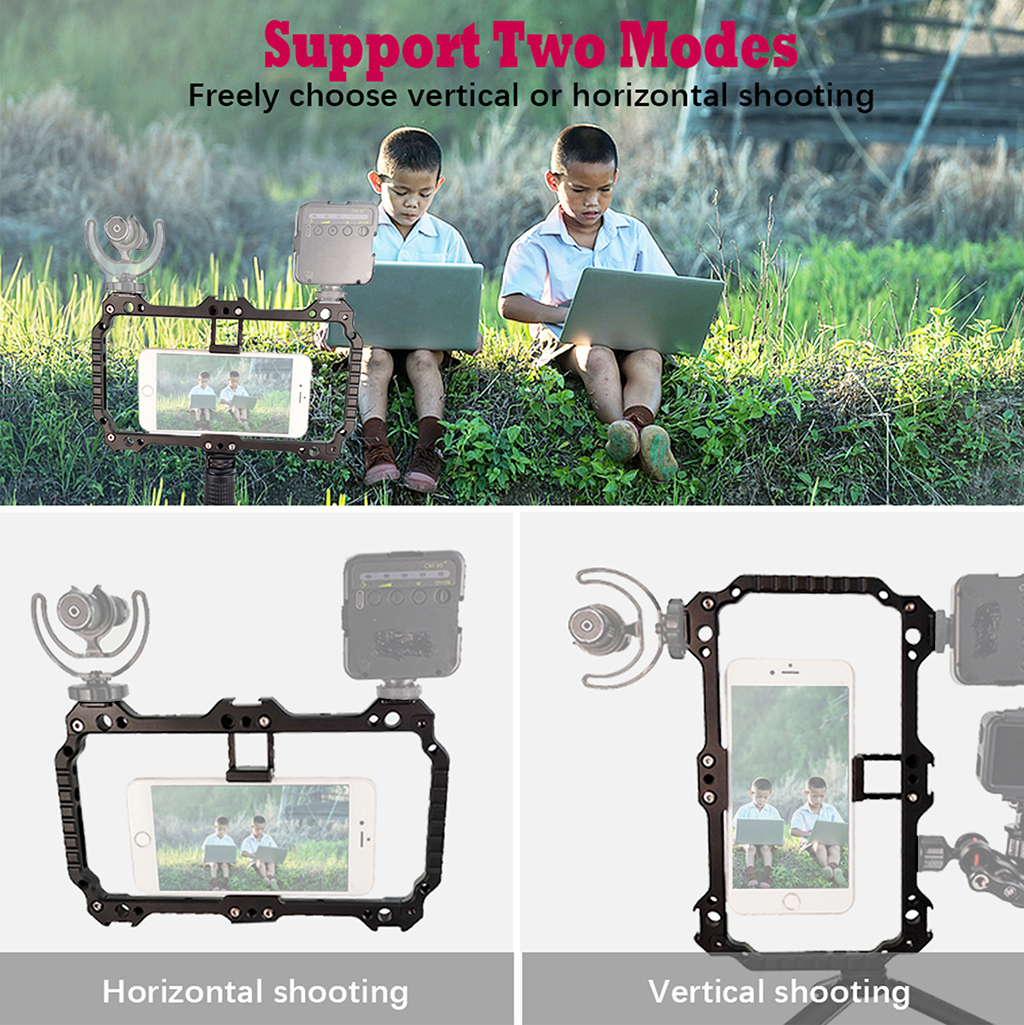 Universal Metal Phone Cage Rig - Photography Lighting Rig recension och pris