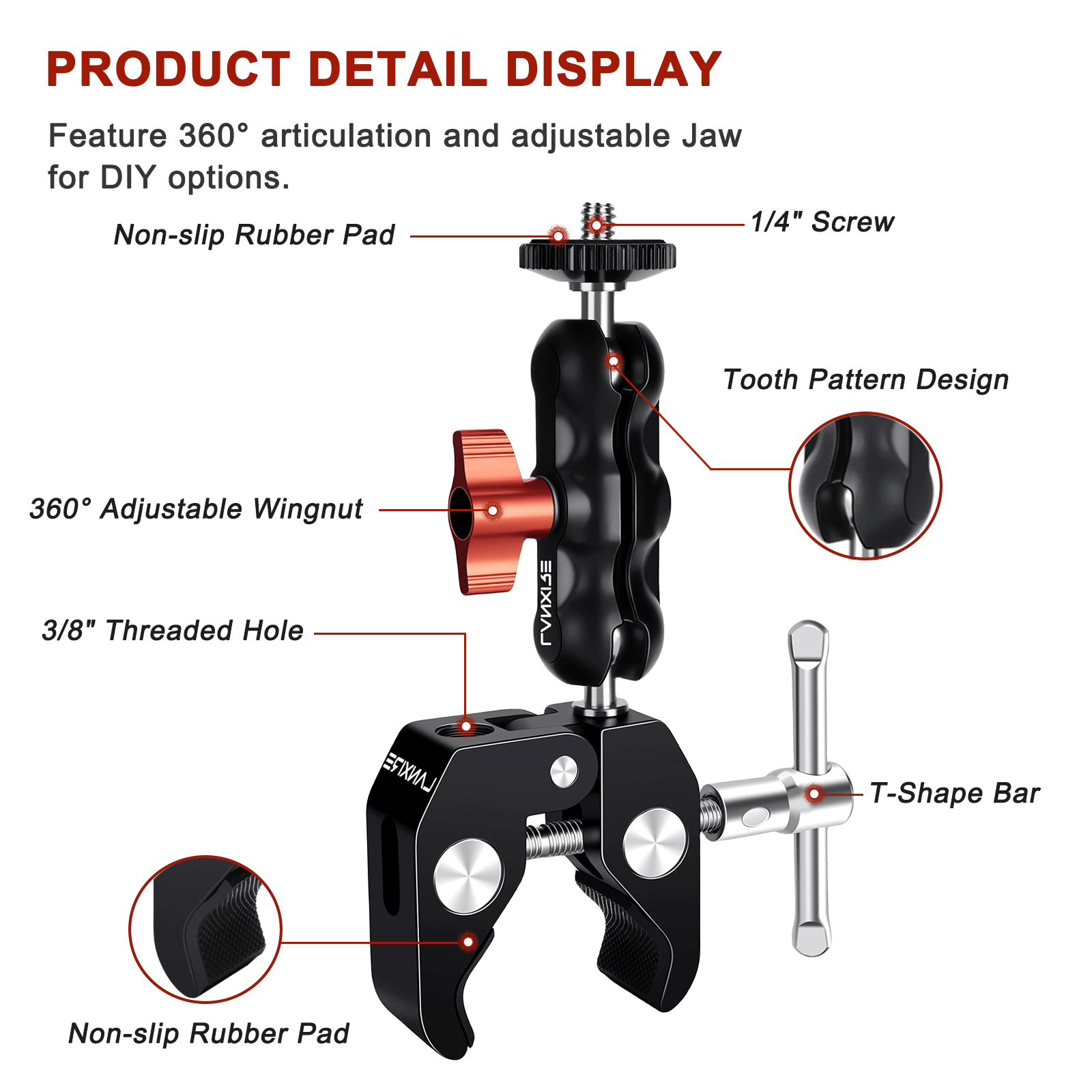 Lanxire Super Clamp Camera Mou - Photography Lighting Rig recension och pris