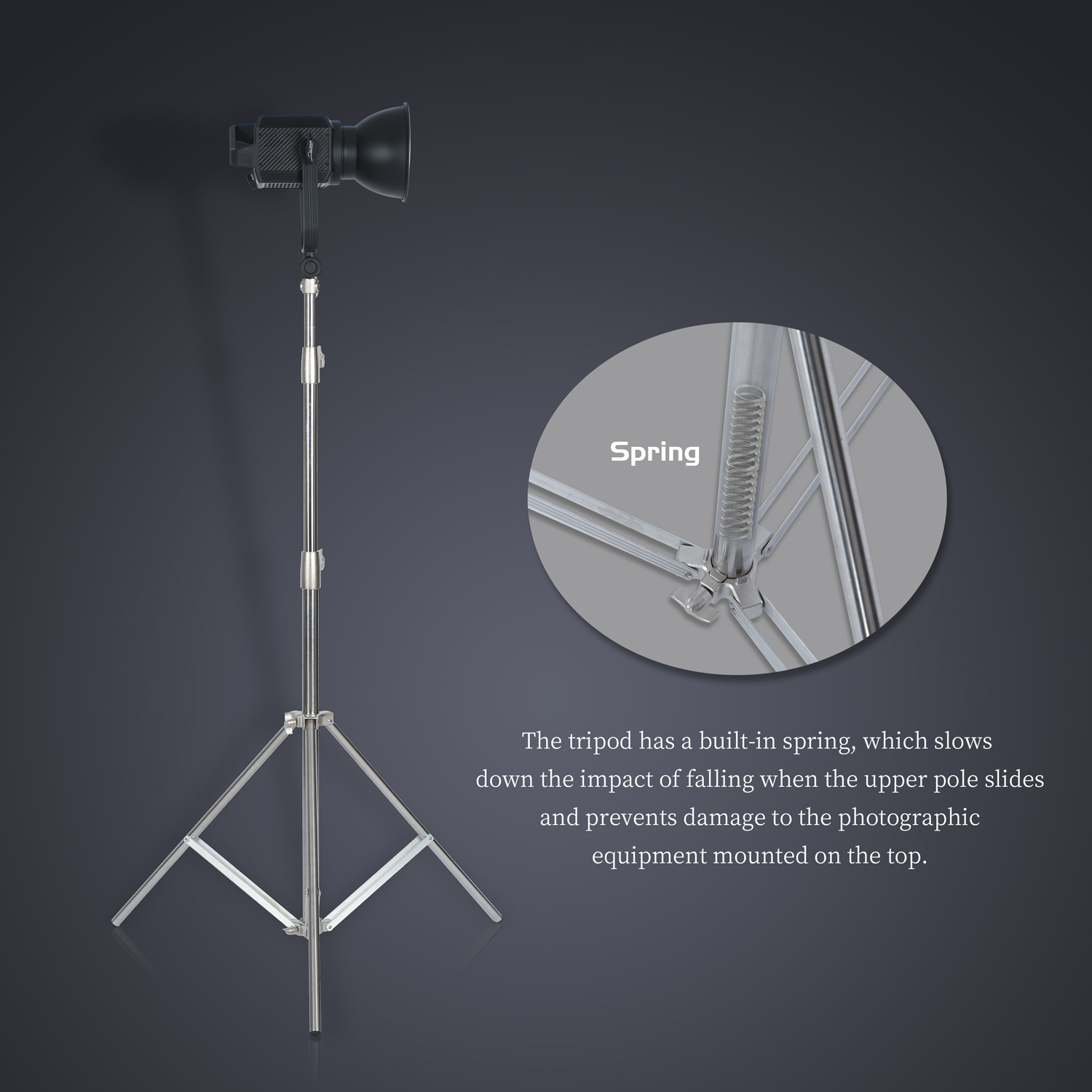 SH 2.8M Stainless Steel Light  - Photography Lighting Background recension och pris