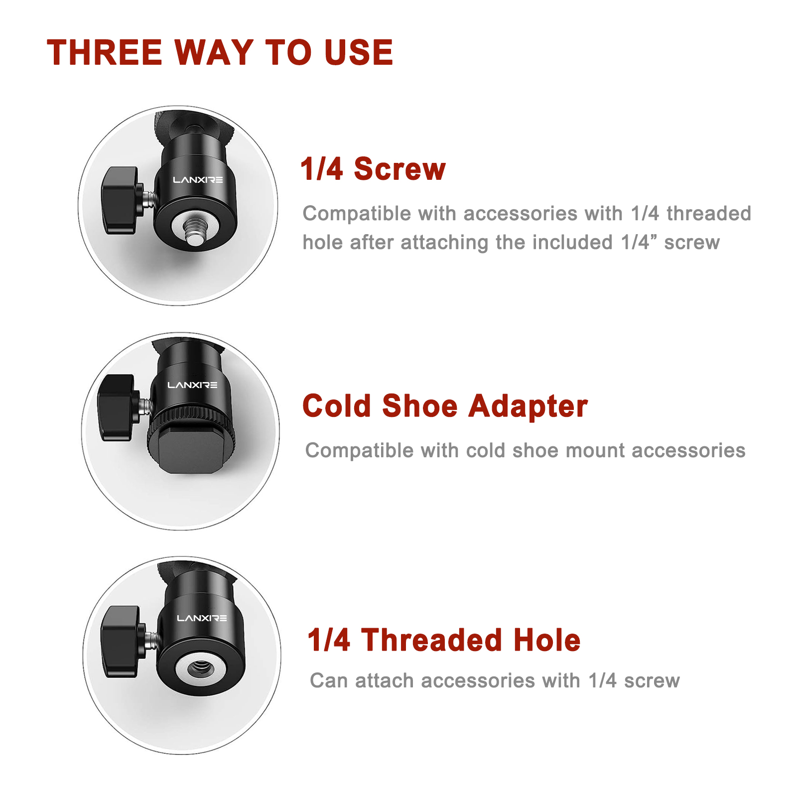 Lanxire Mini Ball Head Cold Sh - Photography Lighting Rig recension och pris