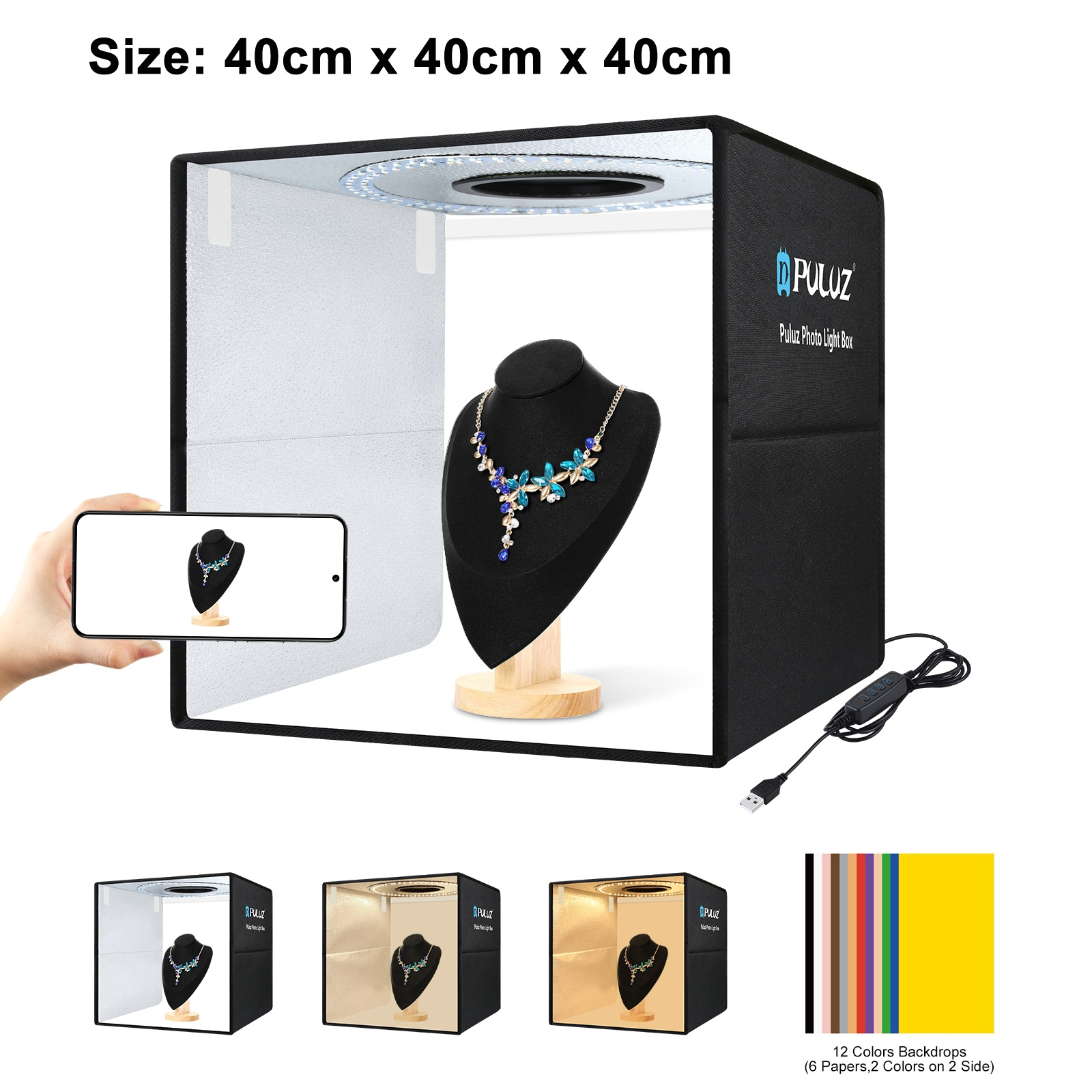 PULUZ 40cm Folding Portable Ri - Photography Lighting Styles recension och pris