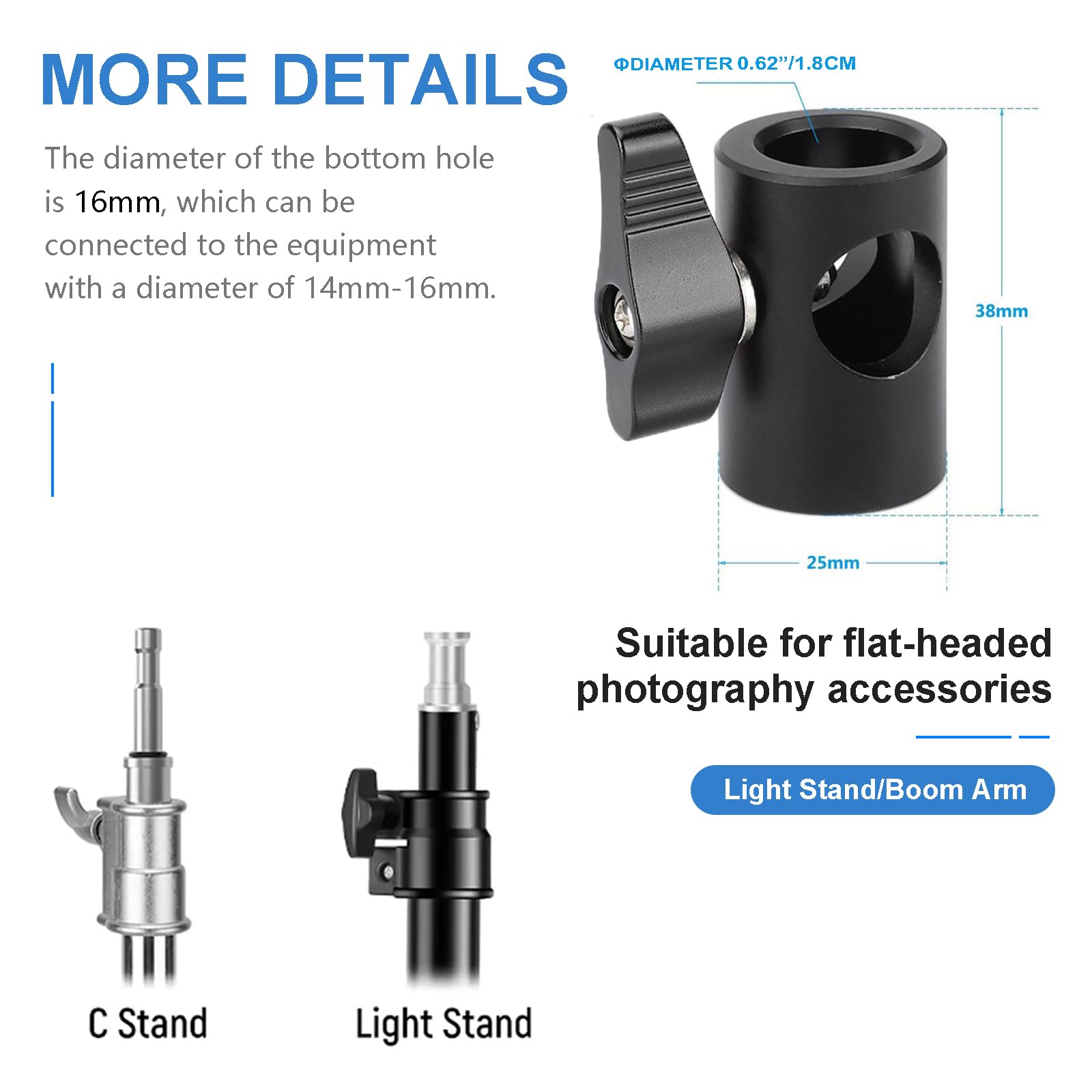 Lanxire 2Pcs 16mm Light Stand  - Photography Lighting Rig recension och pris