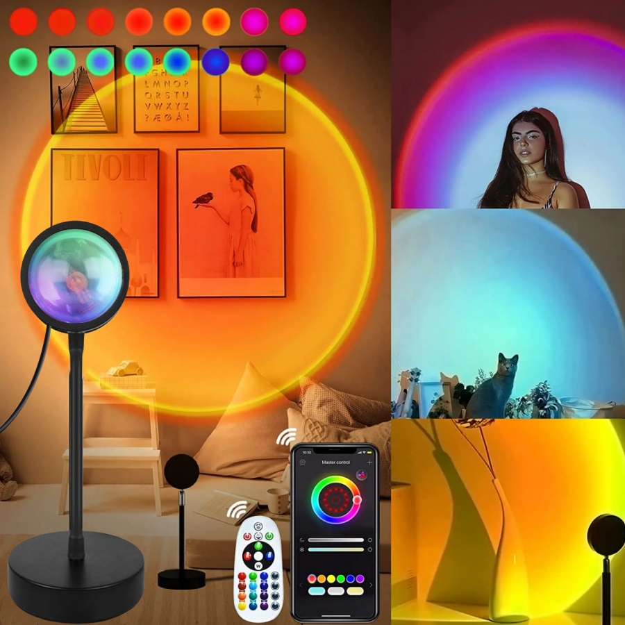 Smart Sunset Lamp Tuya LED Nig - Photography Lighting App recension och pris