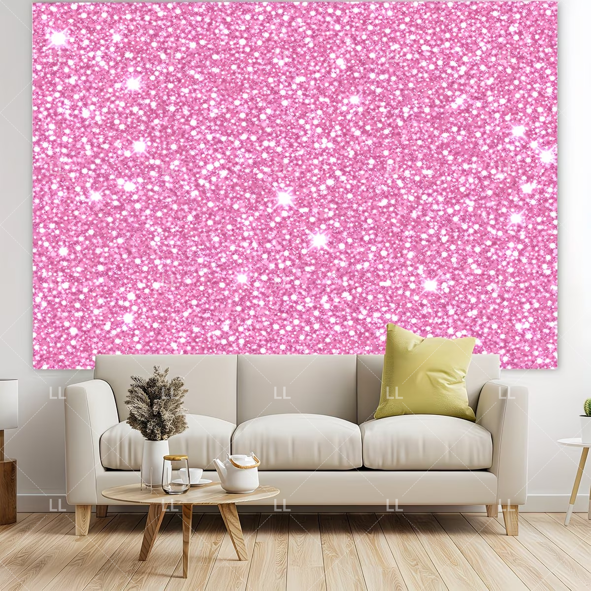 Pink Shimmer Wall Glitters Seq - Photography Lighting Background recension och pris