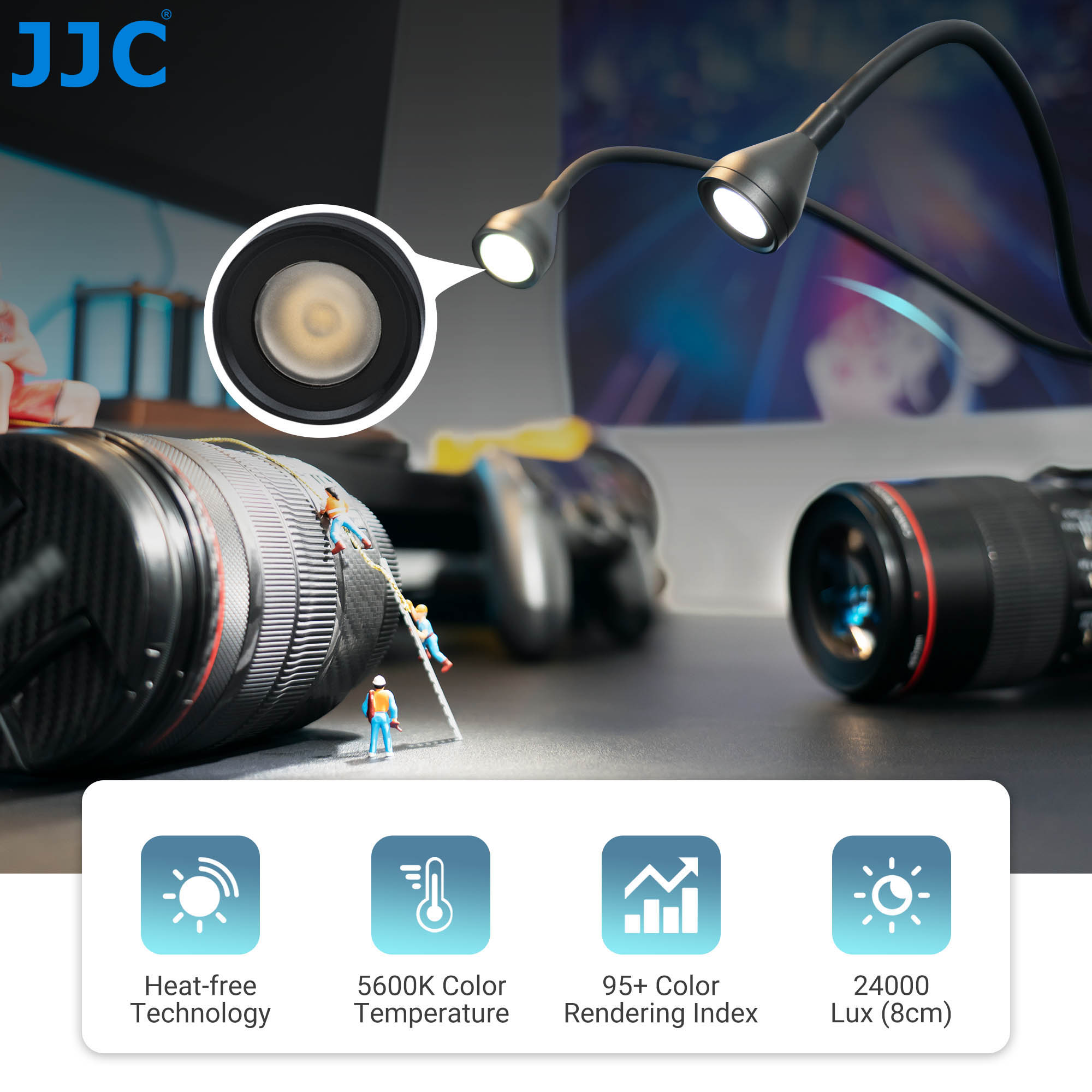 JJC LED Macro Arm Light with 1 - Flower Photography Led Lighting Pack recension och pris
