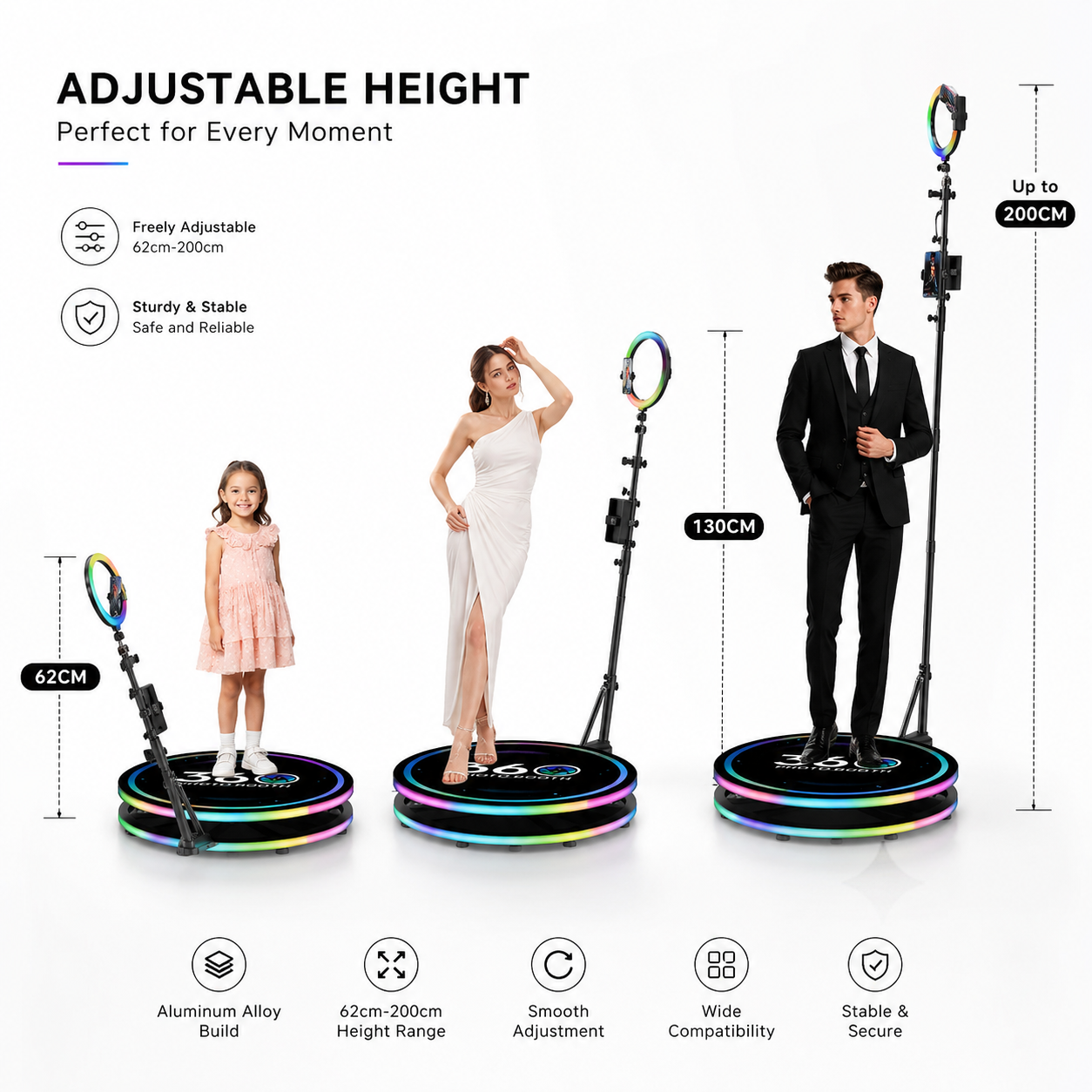 360 Photo Booth Machine with R - Photography Lighting Kit Rental recension och pris