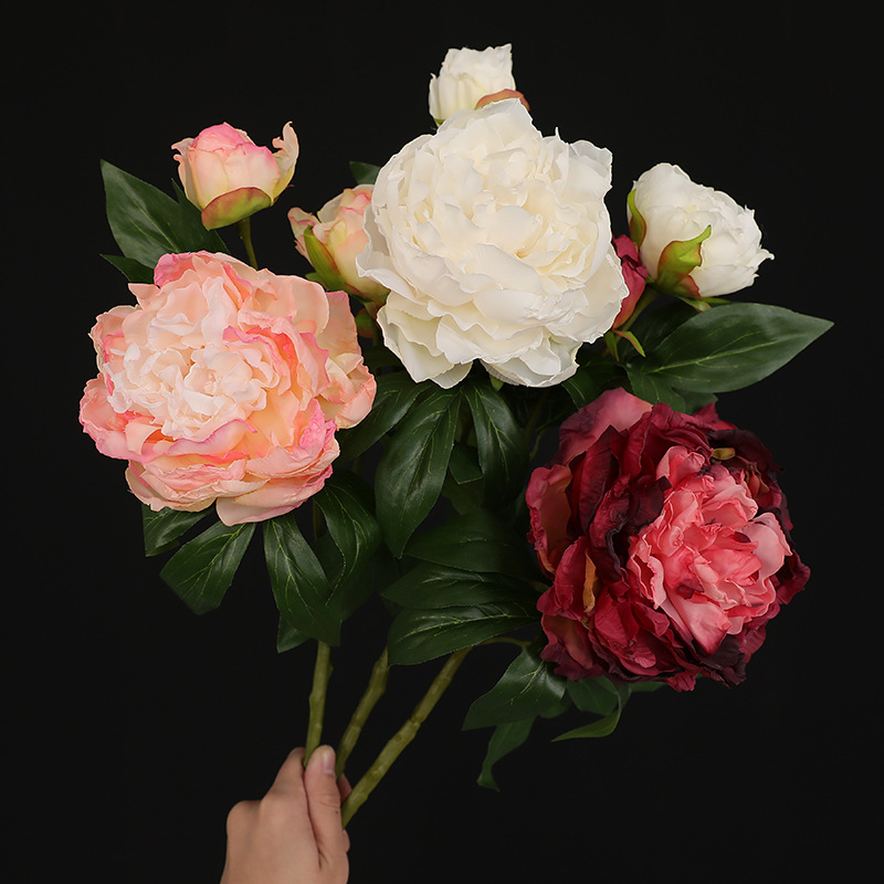 1PC Retro 2 Head Peony Simulat - Photography Artificial Lighting recension och pris