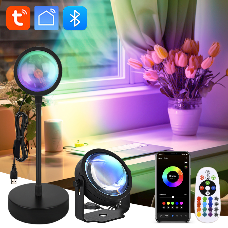 Smart Sunset Lamp Tuya USB Sun - Photography Lighting App recension och pris