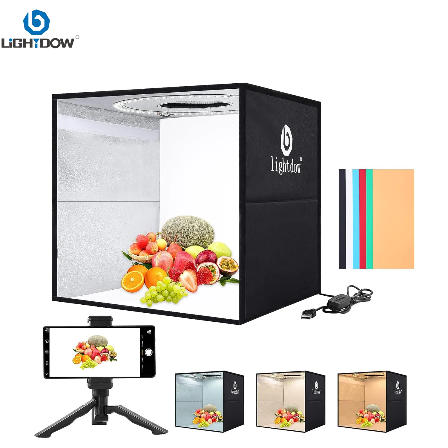 Lightdow Dimmable Photo Box LE - Photography Lighting Background recension och pris