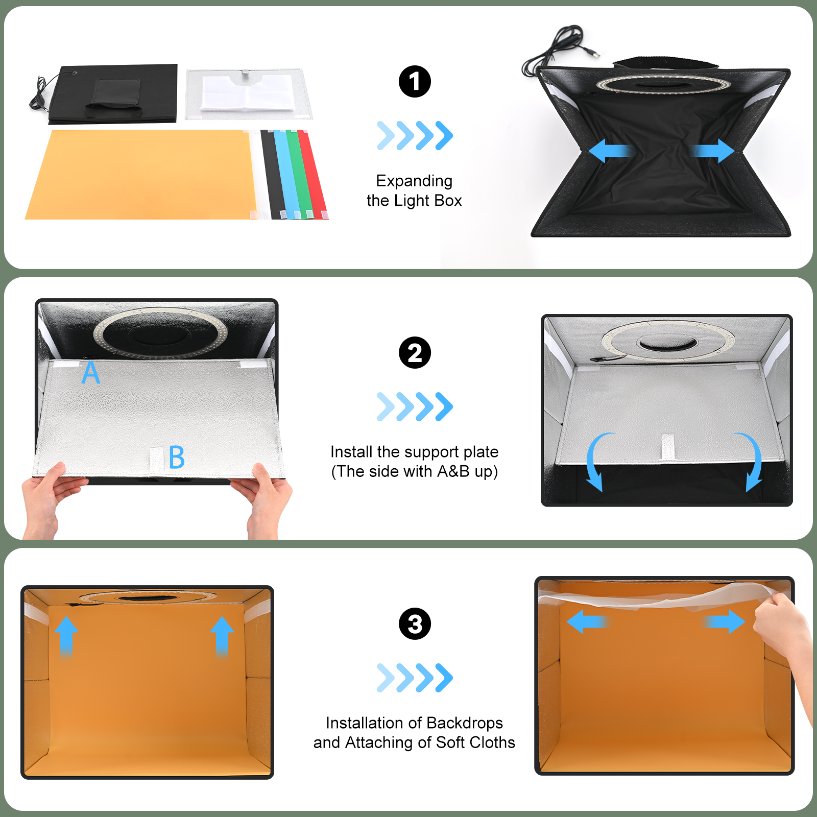 Lightdow Dimmable Photo Box LE - Photography Lighting Background recension och pris