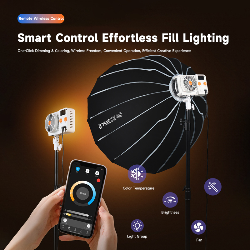 YSKE FL300 320W COB LED Video  - Photography Lighting App recension och pris
