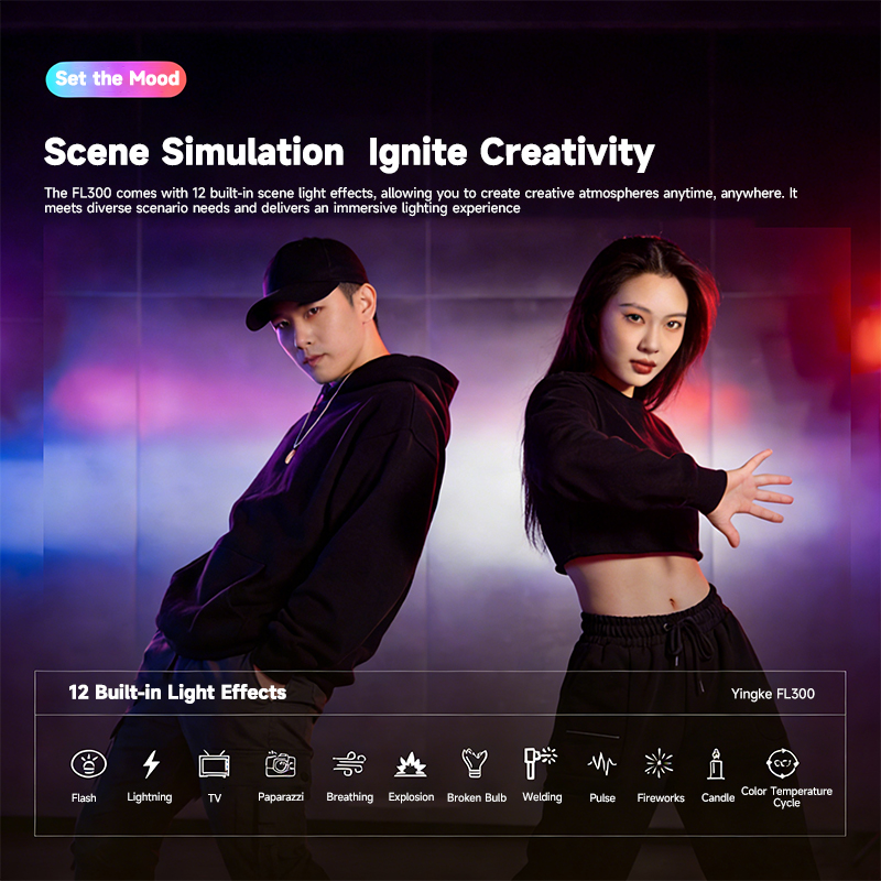 YSKE FL300 320W COB LED Video  - Photography Lighting App recension och pris
