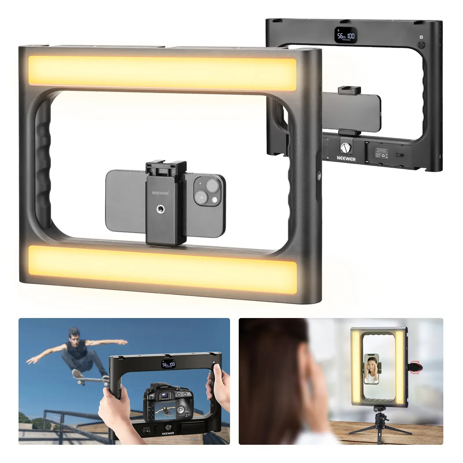 NEEWER A111 II Smartphone Vide - Photography Lighting Rig recension och pris