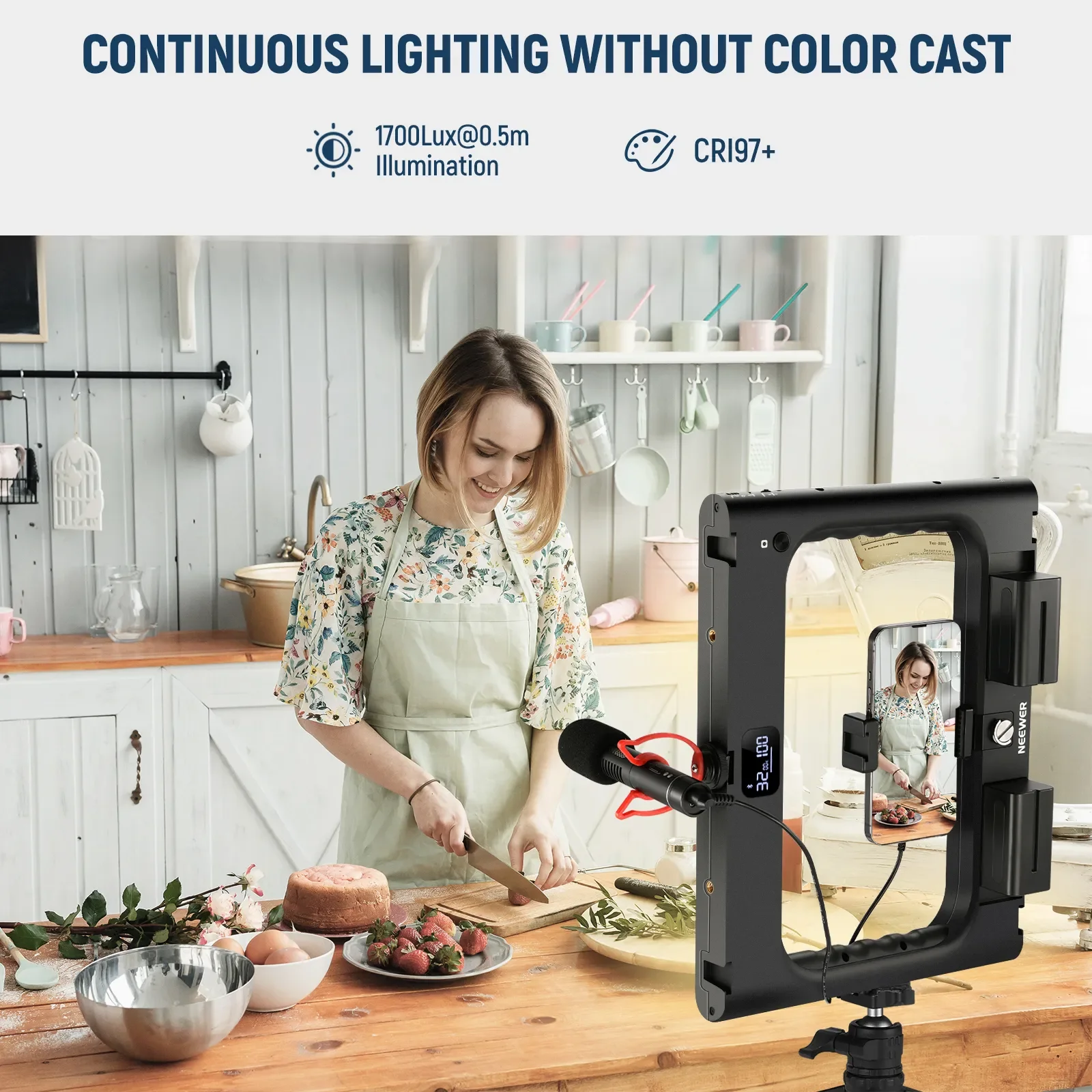 NEEWER A111 II Smartphone Vide - Photography Lighting Rig recension och pris