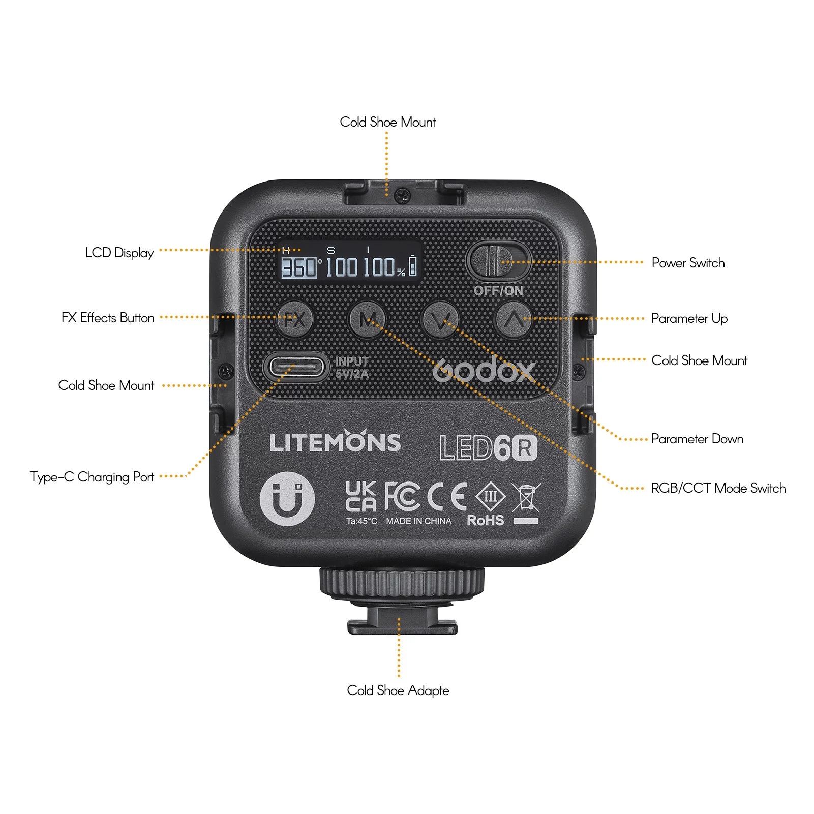 Godox LITEMONS LED6R RGB LED V - Photography Lighting Kit Godox recension och pris