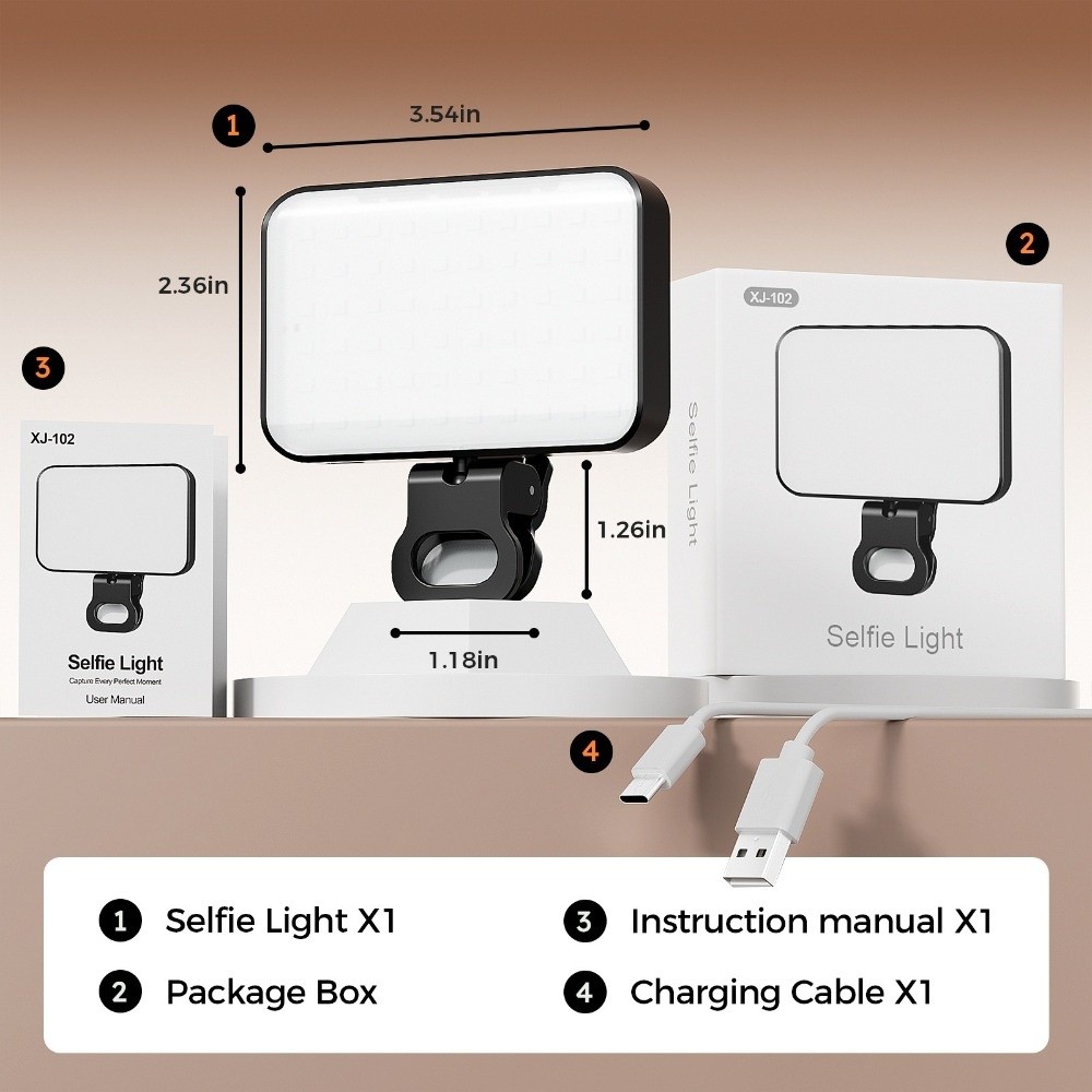 800/1000mAh LED Selfie Light U - Photography Using Lighting recension och pris