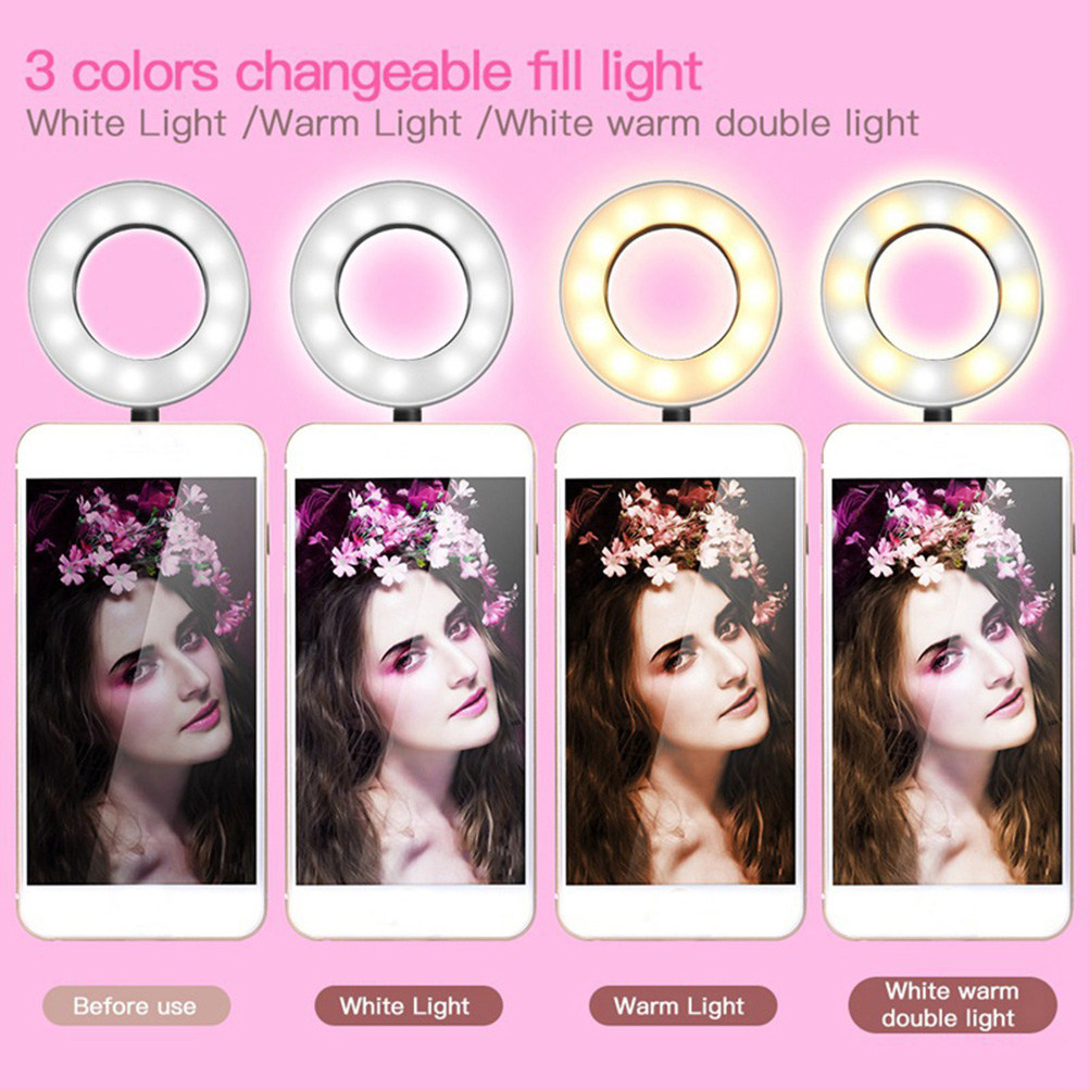 Selfie Ring Lamp Black Clip Ty - Photography Types Of Lighting recension och pris