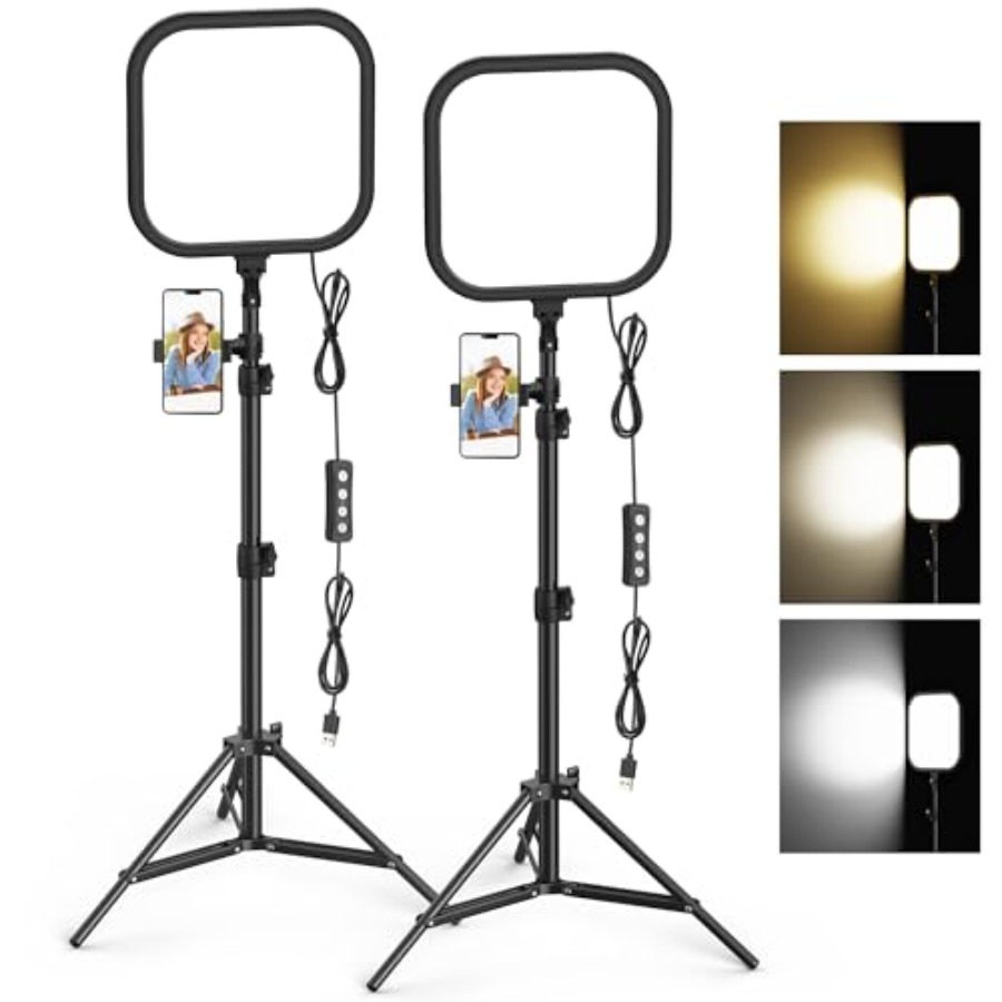 2Pack LED Video Light Kit, 15W - Photography Lighting Studio recension och pris