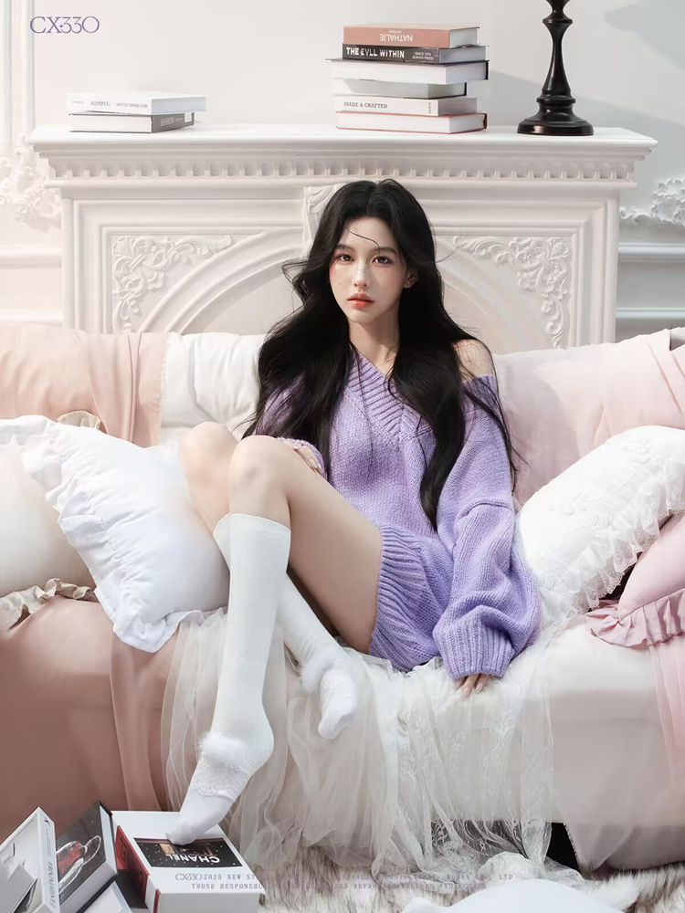 Autumn Winter Purple Sweater O - Photography Lighting Styles recension och pris